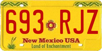 NM license plate 693RJZ