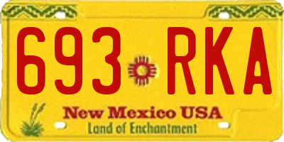 NM license plate 693RKA