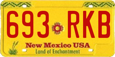 NM license plate 693RKB