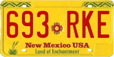 NM license plate 693RKE