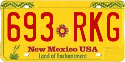 NM license plate 693RKG