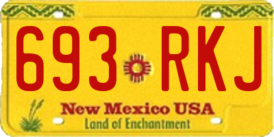 NM license plate 693RKJ