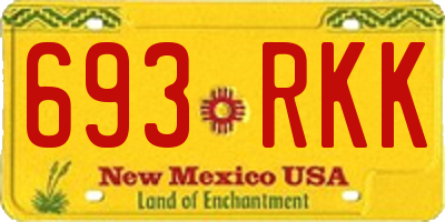 NM license plate 693RKK