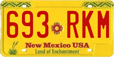 NM license plate 693RKM