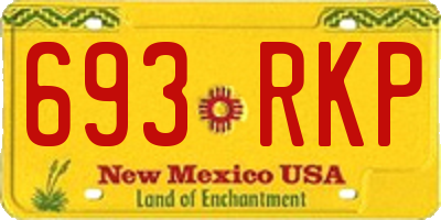 NM license plate 693RKP