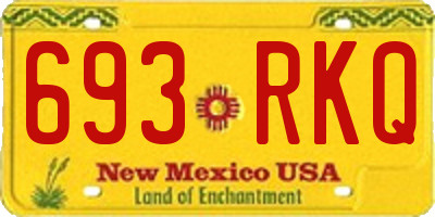 NM license plate 693RKQ