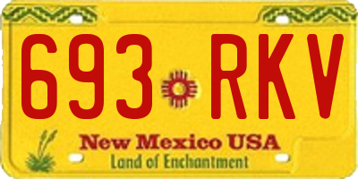 NM license plate 693RKV