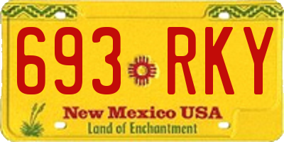 NM license plate 693RKY