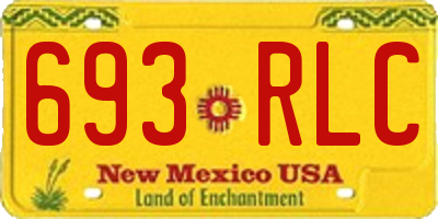 NM license plate 693RLC