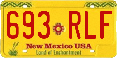 NM license plate 693RLF