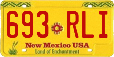 NM license plate 693RLI