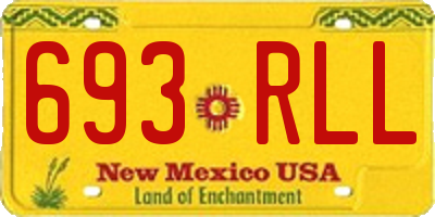 NM license plate 693RLL