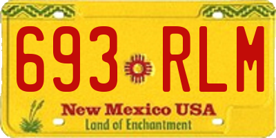 NM license plate 693RLM