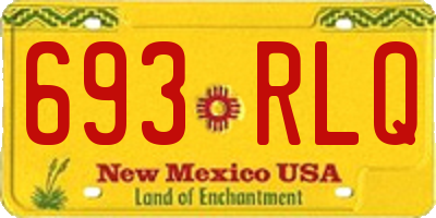 NM license plate 693RLQ
