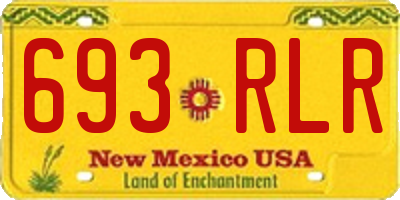 NM license plate 693RLR