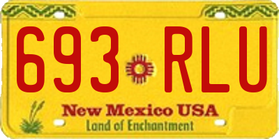 NM license plate 693RLU