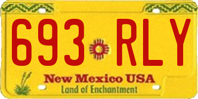NM license plate 693RLY