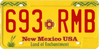 NM license plate 693RMB