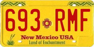 NM license plate 693RMF