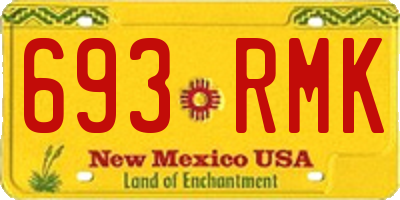 NM license plate 693RMK