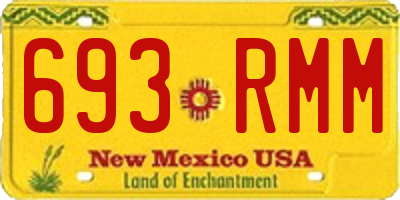 NM license plate 693RMM