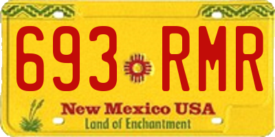 NM license plate 693RMR