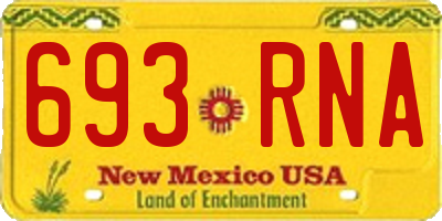 NM license plate 693RNA