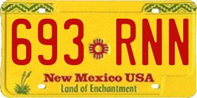 NM license plate 693RNN