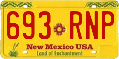 NM license plate 693RNP