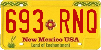 NM license plate 693RNQ