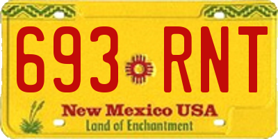 NM license plate 693RNT