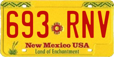 NM license plate 693RNV