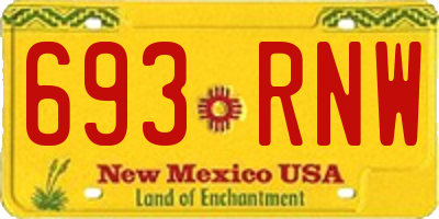 NM license plate 693RNW