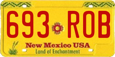 NM license plate 693ROB