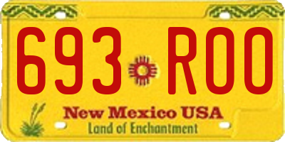 NM license plate 693ROO