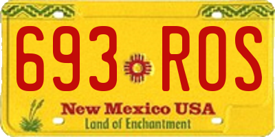 NM license plate 693ROS