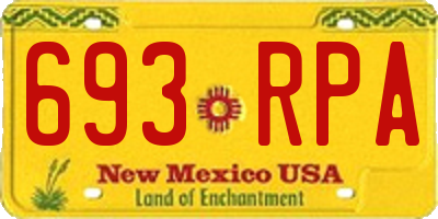 NM license plate 693RPA