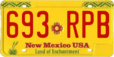 NM license plate 693RPB