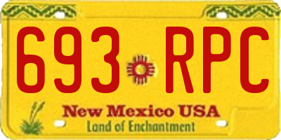 NM license plate 693RPC