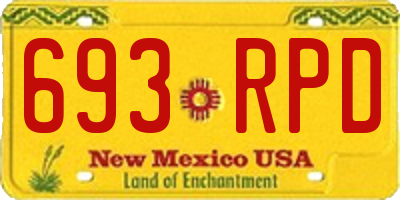NM license plate 693RPD