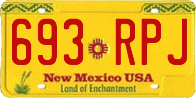 NM license plate 693RPJ