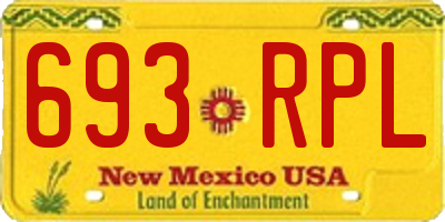 NM license plate 693RPL