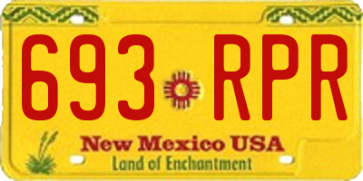 NM license plate 693RPR