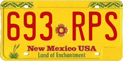 NM license plate 693RPS