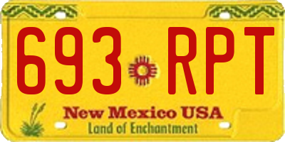 NM license plate 693RPT