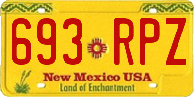 NM license plate 693RPZ