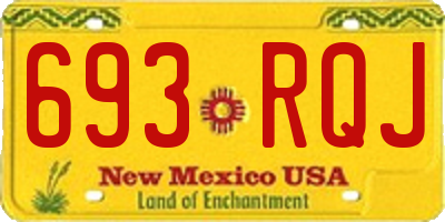 NM license plate 693RQJ