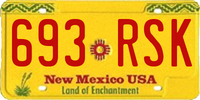 NM license plate 693RSK