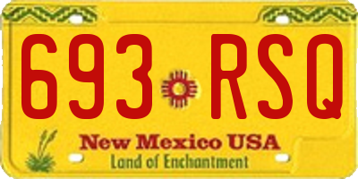 NM license plate 693RSQ