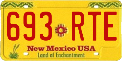 NM license plate 693RTE